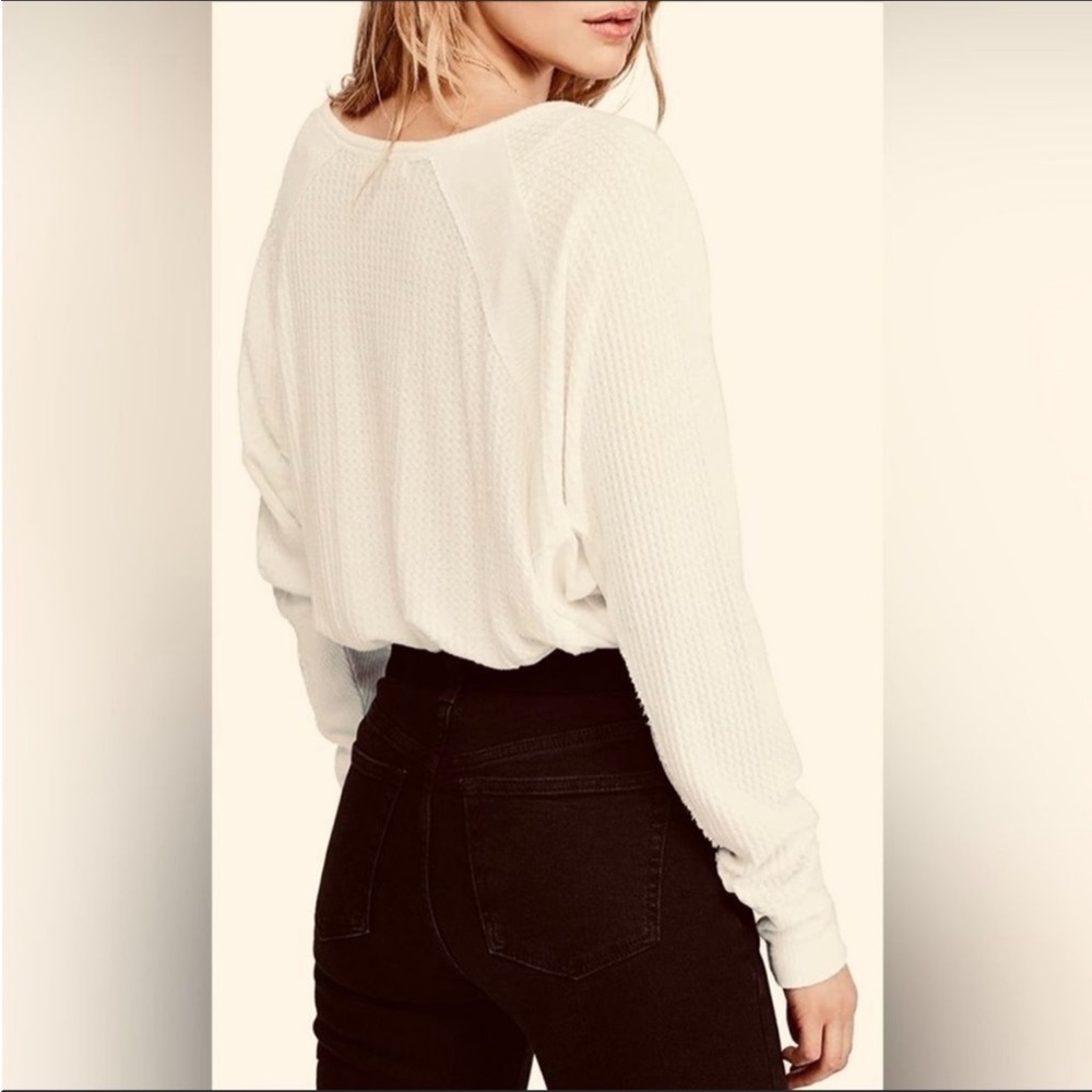 NWT Free People Santa Clara Thermal in Alabaster - Picture 5 of 6